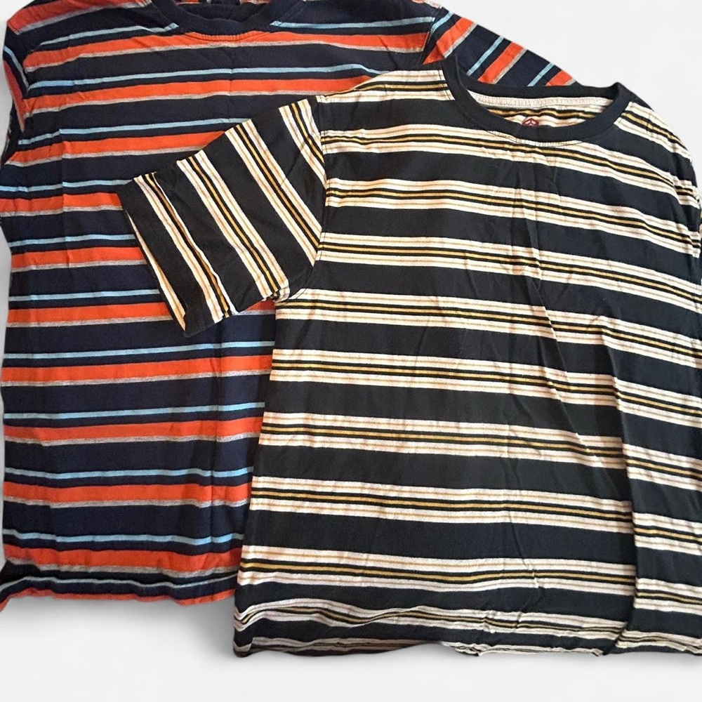 Zine Clothing Black and Gold Striped Tee